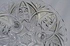 Vintage Footed Molded Glass Crystal Vegetable Bowl Centerpiece 9  X 3 1 4  