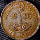Newfoundland Small Cent Complete 7-coin Set In Holder -  repunched 0  1940 Key