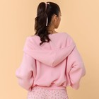 Blogilates Women s Marshmallow Full Zip Hooded Sweatshirt - Pink S