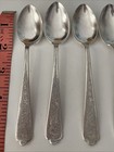 Antique Qajar Persian Ottoman 84 Silver Engraved Teaspoon 5 5    Islamic Art Set 6