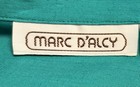 Vtg 1980   s Marc D   alcy Golden Girls Teal Rayon Linen Blazer Shoulder Pads  8