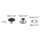 100set Grommets Kit Metal Eyelets 4mm 0 16  Grommet For Shoes Clothes  Black