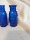  2 antique Bromo Seltzer Cobalt Blue Bottle Emerson Drug Co Baltimore Md 4   