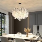 24-inch Tree Branch Chandelier  8-light Modern Coastal 24-inch 8 Light Black