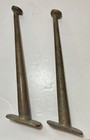 Pair Of Large Vintage antique Brass bronze Wall Hooks Horse Tack Farm Country