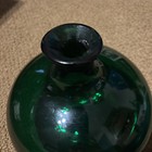 Vintage Green Glass Bottle  Round Shape About 8 5 Tall   8 5 Wide