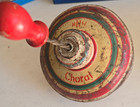 Antique Choral Spinning Top Tin Lithography Toy Made In Usa By Ohio Art