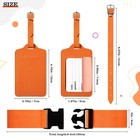 8 Pcs Luggage Straps Suitcase Tags Set 4 Travel Adjustable Suitcase Belt 4 Pu   
