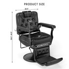Black Vintage Recline All Purpose Barber Chair Heavy Duty Hydraulic Beauty Salon