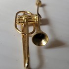 Vintage 1 12 Scale Miniature Dollhouse Brass Trombone 2 5    Music Room
