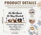Please Do Not Knock Or Ring Doorbell Hanging Sign  Funny Dog Wooden Round Doo   
