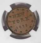 Civil War Token  New York Ny  Edw  Schaaf  F-630bk-3a  Ngc Au 58 Bn