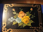 Hand Painted  Silverware Sterling Silver Flatware Chest Empty Box Case Only