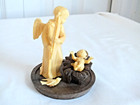 Mod Depose Guardian Angel With Candle Baby Jesus And Bird Italy Vintage 3 75  Tl
