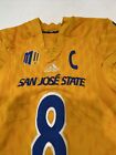 Game Worn Used Adidas San Jose State Spartans Sjsu Football Jersey Large 10  8