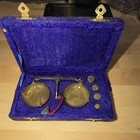 Brass Apothecary Balance Scale With Weights  Storage display Case Included