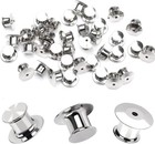 10 X Metal Pin Backs Locking Pin Keepers Brooch Clasp For Badges Jewelry Craft