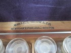 Antique Wooden Medical Apothecary Box With Glass Bottles Slides Test Tubes 1800s