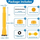 Upgraded 5 Kit Gas Can Spout Replacement Kit  Gas Can Nozzle Replacement 