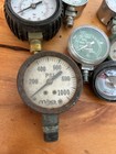 Lot Of 8 Vintage Steampunk Pressure Gauges Rat Rod