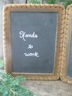 Small Early Antique School Double Slate Chalkboard