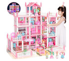  new  Barbie Dreamhouse  4-story 11 Rooms Doll House With 4 Dolls Toy Figures