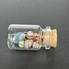 Set Of 10 Peewee Marbles Contemporary Handmade Art Glass Borosilicate Pearl Mib