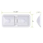  1 Pack Rv Led Ceiling Double Dome Light Fixture With On off Switch Interior 