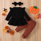 Noubeau My 1st Halloween Baby Girl Outfits Ruffle Pumpkin Print Tunic Drees