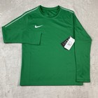 New Nike Shirt Youth Medium Green Dri-fit Long Sleeve Soccer Training Top Sample