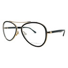 Authentic   New - Donna Karan Do5006 002 54 16 135 Gold Black Eyeglasses   Case