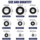 900-piece Nylon Flat Washer Assortment Kit Black Plastic Flat Washers For Bolts