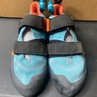 Scarpa Force V Wmn Climbing Shoes Blue Orange Suede Vibram Size Eu 40 Us W 8 5