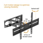 Full Motion Articulating Swivel Tv Lcd Led Wall Mount 48 49 50 55 60 65 70 75 80