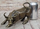 Art Deco Hot Cast Large Stock Market Bull Collectible Bronze Sculpture Figurine