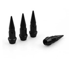 4x Spike Bullet Valve Stem Caps Covers Tire Wheel Screw-on Metal Aluminum 2 5 