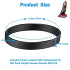 Vacuum Belt Replacement For Dirt Devil Upright Cleaner Style 15  Black 