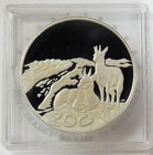 2008 Silver South Africa 1oz Klipspringers 20 Cents 1oz Proof Coin In Capsule