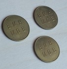 Lot Of 3 Bryn Mawr Pennsylvania Pa Medical Hospital Vintage Brass Parking Tokens
