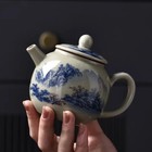 Ceramic Teapot Ru Kiln Ice Crack Glaze Tea Set 210ml 7 1oz Tea Pots