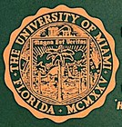 Vintage 1960s University Of Miami Hurricanes Football Pennant  Wow 