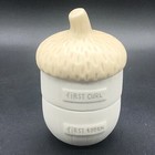 New Baby First Tooth First Curl Keepsake Holder Stacking Acorn Baby Shower Gift