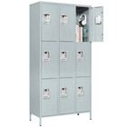 Metal Lockers Storage Cabinet 9 Doors Locker For Office School Gym Hotel Home