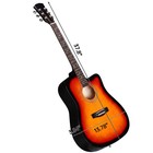 41  Beginner Acoustic Guitar Set - Full Size Dreadnought Cutaway Tuner Sunburst