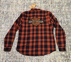 Harley-davidson Jacket Mens Large Sherpa Lined Flannel Plaid Button New With Tag
