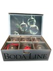Kosta Boda Line Glass Ball Ornaments By Anna Ehrner Sweden Boxed Set