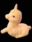 Vintage Porcelain Bisque Baby Unicorn Figurine In Rainbow Color Tawaiin 3  Uogc 