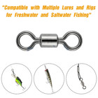 100 50x Rolling Barrel Swivel 220 Lb Fishing Swivels Solid Ring   3 0   
