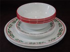      New 12-pc Corelle Winter Holly Dinnerware Set Dinner Bread Plates 18-oz Bowls