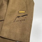 Vintage Us Military Wool Service Jacket Wwii Era Brown Army Coat Brass Buttons